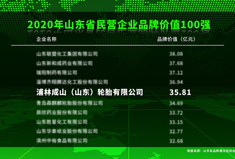 恩佐娱乐入选2020年度山东民营企业品牌价值100强