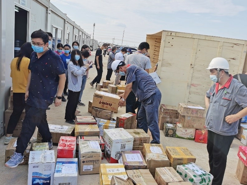 支援物资顺利抵达恩佐娱乐泰国工厂